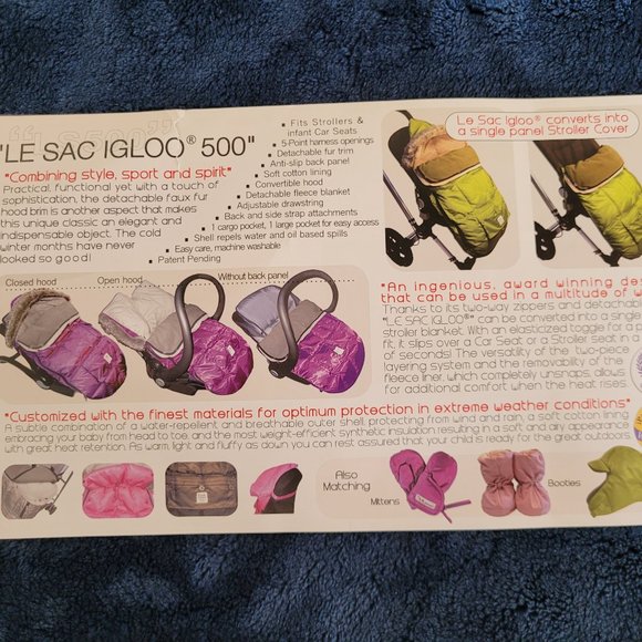 7 A.M. Le Sac Igloo 500 - Stroller Footmuff for Infants - Size Small - Picture 9 of 9